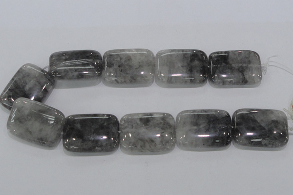 CCQ180 15.5 inches 30*40mm rectangle cloudy quartz beads wholesale