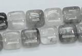 CCQ194 15.5 inches 12*12mm square cloudy quartz beads wholesale