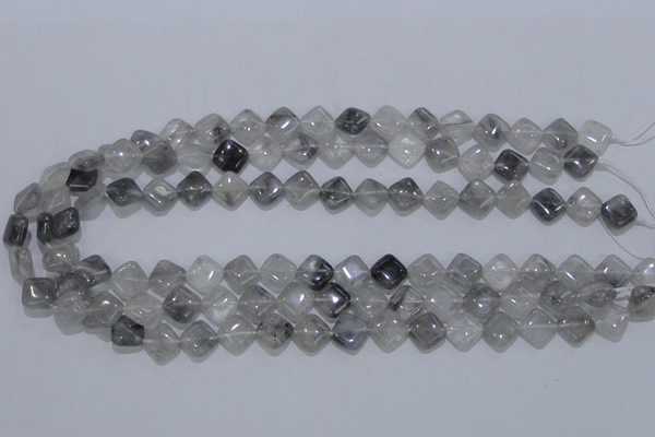 CCQ203 15.5 inches 10*10mm diamond cloudy quartz beads wholesale