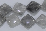 CCQ204 15.5 inches 15*15mm diamond cloudy quartz beads wholesale