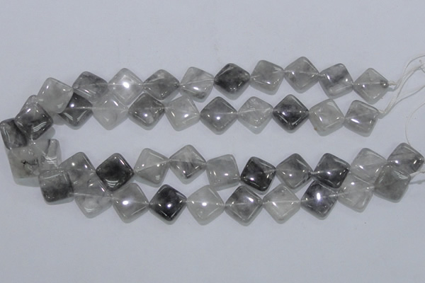 CCQ204 15.5 inches 15*15mm diamond cloudy quartz beads wholesale