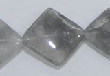 CCQ205 15.5 inches 25*25mm diamond cloudy quartz beads wholesale