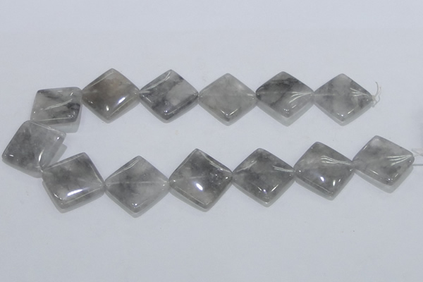 CCQ205 15.5 inches 25*25mm diamond cloudy quartz beads wholesale