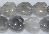 CCQ223 15.5 inches 20*20mm heart cloudy quartz beads wholesale