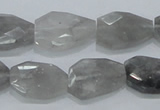 CCQ225 15.5 inches 14*20mm faceted freeform cloudy quartz beads