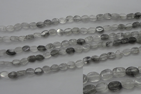 CCQ242 15.5 inches 4*6mm oval cloudy quartz beads wholesale