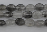 CCQ243 15.5 inches 8*10mm oval cloudy quartz beads wholesale