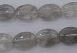 CCQ244 15.5 inches 12*16mm oval cloudy quartz beads wholesale