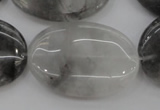 CCQ245 15.5 inches 25*35mm oval cloudy quartz beads wholesale