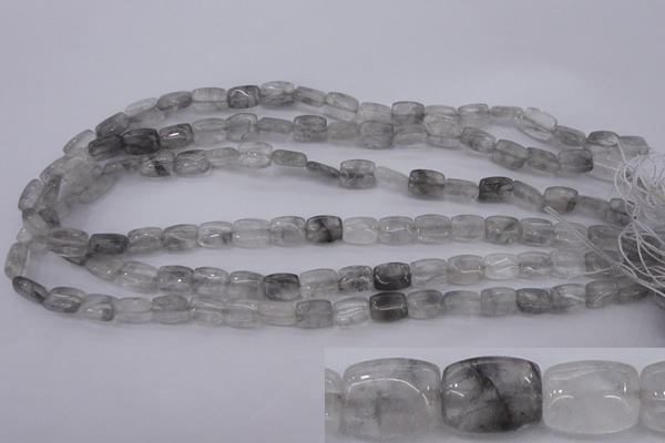 CCQ260 15.5 inches 8*10mm rectangle cloudy quartz beads