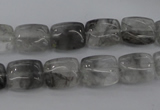 CCQ261 15.5 inches 10*12mm rectangle cloudy quartz beads