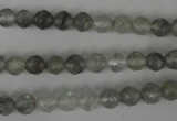 CCQ311 15.5 inches 6mm faceted round cloudy quartz beads wholesale