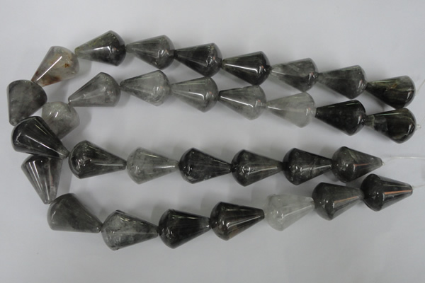 CCQ340 15.5 inches 18*25mm teardrop cloudy quartz beads wholesale