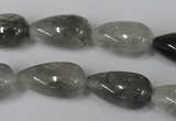 CCQ342 15.5 inches 12*22mm teardrop cloudy quartz beads wholesale