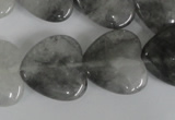 CCQ384 15.5 inches 20*20mm heart cloudy quartz beads wholesale