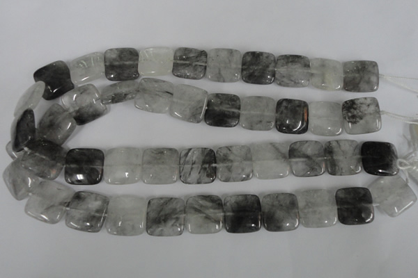 CCQ411 15.5 inches 18*18mm square cloudy quartz beads wholesale