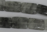 CCQ431 15.5 inches 15*20mm rectangle cloudy quartz beads wholesale