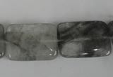 CCQ432 15.5 inches 18*25mm rectangle cloudy quartz beads wholesale