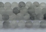 CCQ561 15.5 inches 6mm round matte cloudy quartz beads wholesale