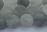 CCQ564 15.5 inches 12mm round matte cloudy quartz beads wholesale