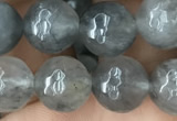 CCQ583 15.5 inches 10mm faceted round cloudy quartz beads wholesale