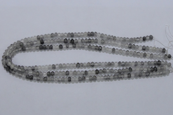 CCQ66 15.5 inches 4*6mm rondelle cloudy quartz beads wholesale