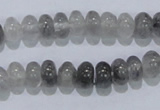 CCQ67 15.5 inches 5*8mm rondelle cloudy quartz beads wholesale