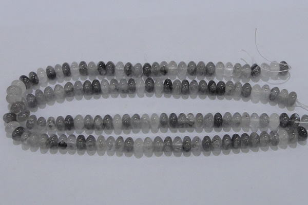 CCQ68 15.5 inches 6*10mm rondelle cloudy quartz beads wholesale