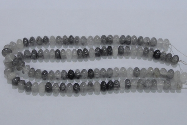 CCQ69 15.5 inches 7*12mm rondelle cloudy quartz beads wholesale