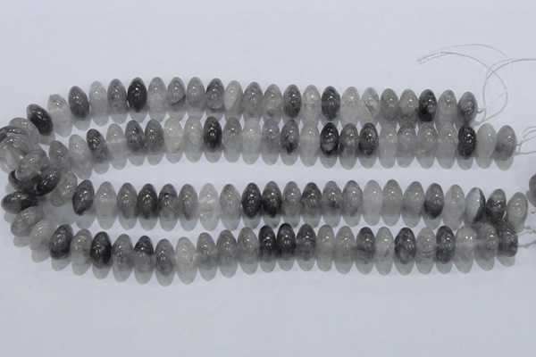 CCQ70 15.5 inches 8*14mm rondelle cloudy quartz beads wholesale