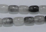 CCQ80 15.5 inches 8*12mm column cloudy quartz beads wholesale