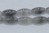 CCQ81 15.5 inches 8*16mm rice cloudy quartz beads wholesale