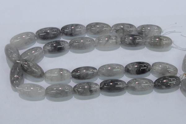 CCQ84 15.5 inches 15*30mm rice cloudy quartz beads wholesale