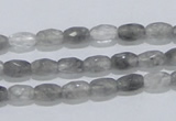 CCQ89 15.5 inches 5*8mm faceted rice cloudy quartz beads wholesale