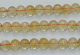 CCR02 15.5 inches 7mm round natural citrine gemstone beads wholesale