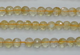 CCR03 15.5 inches 6mm faceted round natural citrine gemstone beads