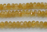 CCR08 15.5 inches 5*8mm faceted rondelle natural citrine gemstone beads