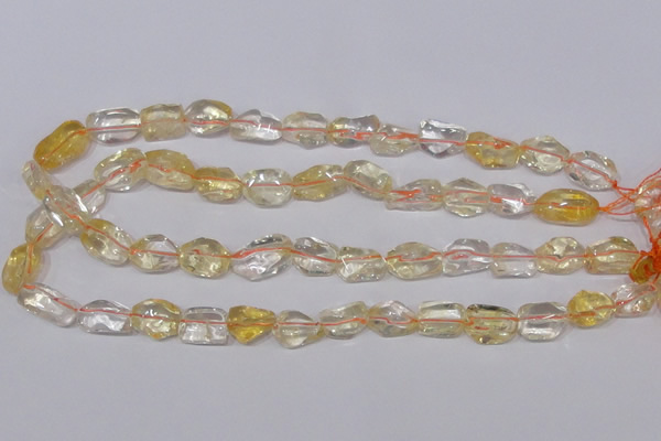 CCR100 15.5 inches 8-15mm natural citrine gemstone nugget beads