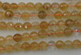 CCR151 15.5 inches 6mm faceted round natural citrine gemstone beads