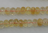 CCR161 15.5 inches 5*8mm faceted rondelle natural citrine beads