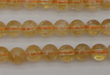 CCR165 15.5 inches 6mm round natural citrine beads wholesale