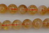 CCR166 15.5 inches 8mm round natural citrine beads wholesale