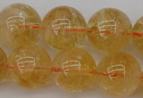 CCR169 15.5 inches 14mm round natural citrine beads wholesale