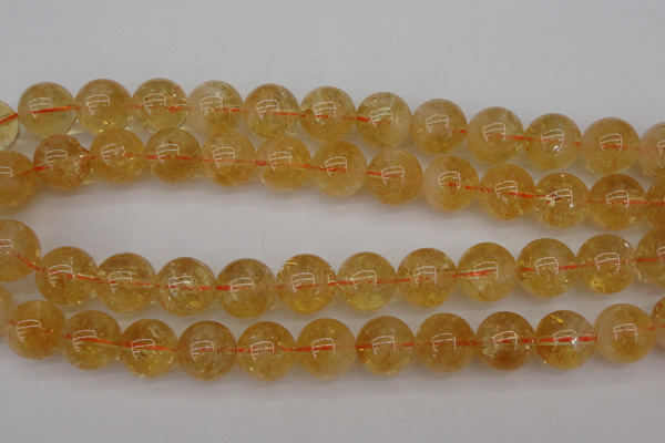 CCR169 15.5 inches 14mm round natural citrine beads wholesale