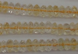 CCR171 15.5 inches 3*5mm faceted rondelle natural citrine beads