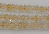 CCR172 15.5 inches 4*6mm faceted rondelle natural citrine beads