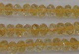 CCR173 15.5 inches 4*6mm faceted rondelle natural citrine beads