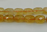 CCR178 15.5 inches 8*12mm faceted drum citrine gemstone beads