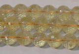 CCR203 15.5 inches 10mm faceted round natural citrine gemstone beads