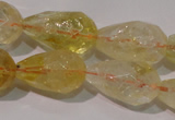 CCR212 15.5 inches 13*18mm faceted teardrop citrine gemstone beads